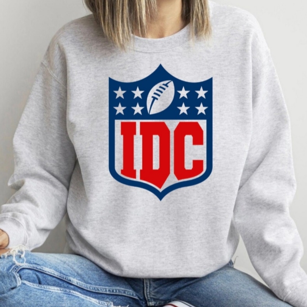 IDC I Don't Care NFL Football Superbowl Cozy Crewneck Sweatshirt NEW
